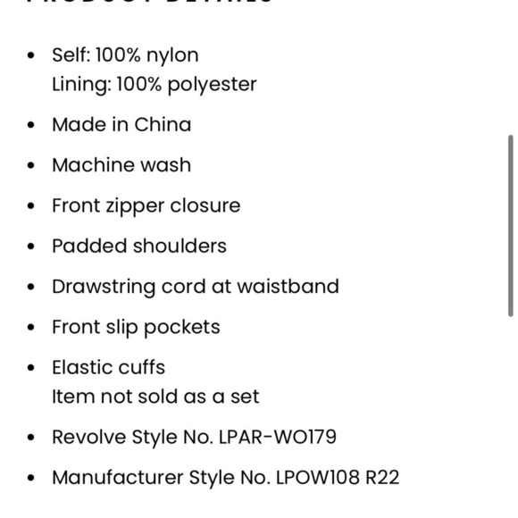 LPA jacket revolve Rina in pine‎ bark xxs nylon zip up toggle pockets - Picture 10 of 10